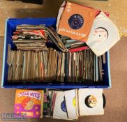 Box of Assorted Records incl 44 and 45 rpm, with assorted artists and genre’s, mostly in sleeves (