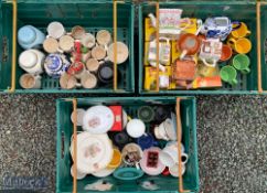 3 Boxes of Mixed Ceramics and Ornaments incl cups, tea pots etc, mixed conditions