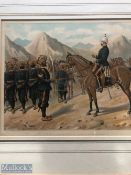 India - Original colour lithograph of a Sikhs of the Punjab frontier force no1 Kohat mountain