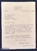 Autograph – Victoria Cross - Leonard Cheshire (1917-1992) Signed Type Letter dated 3 Oct 1969.