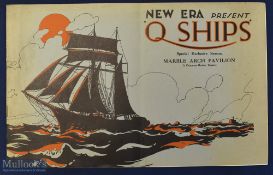 Very Large Souvenir Booklet Of Film “Q Ships” 1928 Special Exclusive Season showing at the Marble