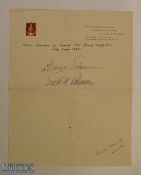 Capt. Ernst A. Lehmann Signed Note – inscribed ‘Over London on board the Graf Zeppelin July 3rd