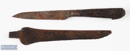 Two Medieval circa 15th / 16th century Knives One knife is with a handle and the other just the