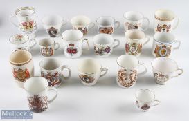 A box containing 29 pieces of Commemorative Items from 1902 onwards for Coronations, Jubilees and