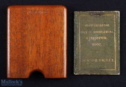 1902 Wolverhampton Art & Industrial Exhibition Season Ticket allowing entrance to the exhibition