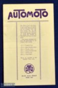 Auto Moto 1929 Motor Cycles Sales Catalogue made in France. English language Brochure.