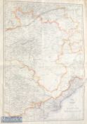 Map c1857 of India Nagpoor & Hyderabad Published by Day & Sons. Hand coloured c1857 Dimensions 48