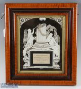 Victorian Memorial Paper Design with Memorial Card Framed To William Pepper of Long Whatton