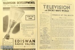 Early Television 1936 & 37 “Television and Short-Wave World” Monthly magazines bound into Annuals by
