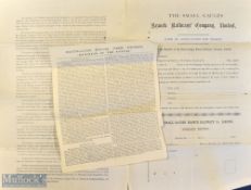 1871 The Small Gauges Branch Railways Co Limited Share Prospectus issued March 1871 with folds,