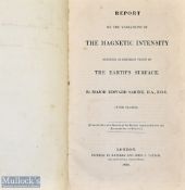 Science – Signed Presentation copy ‘Report on the Variations of The Magnetic Intensity observed at