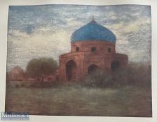 India - Original 19th century print of the porcelain dome at Amritsar, Punjab. Dimensions 22 x 16cm