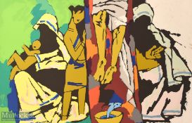 Maqbool Fida Husain (1913-2011) ‘Christianity’ Signed Limited Edition Colour Serigraph 172/300
