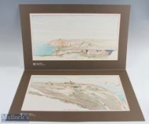 Artwork - Barrie Briscoe 1985 Concord Tin Mines Colour Drawings featuring View From The West (Pen