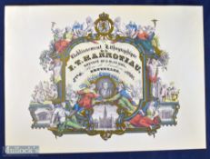 A Fine Poster Size Printers Advertisement by F. T. Hannotiau Lithogical Printer Brussels Circa