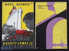 Bassett-Lowke Ltd Northampton Model Railway Catalogue 1922 and 1935 issues with coloured covers,