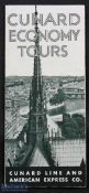 Cunard Economy Tours 1931 - a 14 page Brochure with 9 photographs and places to visit by their