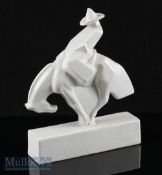 Art Deco Robj Paris Figure on Horseback Ceramic Ornament marked to base Robj Paris, height 19cm, a/f