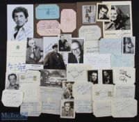 Large Selection of Film Star Autographs To include Norman Wisdom, Jerry Wayne, Barry Newman, Clodagh