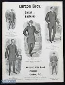 Curzon Bros “The World’s Measure Taylors” Sales Catalogue c1905-10 City Road, Finsbury, London. EC a