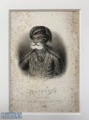 India & Punjab – Maharajah Gulab Singh Of Kashmir Engraving - A fine steel engraving of Raja Gulab