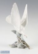 Lladro Turtle Dove Porcelain Figure with makers marks to base, height 29cm
