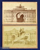 St. Petersburg Statue of Peter The Great. Circa 1870s Interesting Cabinet photograph, size 6½” ´ 4¼”