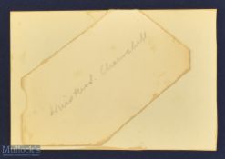 Autograph – Winston Churchill (1874-1965) British Prime Minister Signed Cutting signed in pencil