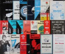 1974 & 1978 NZ All Blacks Tours Rugby Programmes etc (22): Leinster, Ulster, Wales XV & Barbarians