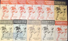 Collection of Rotherham Utd home match programmes 1946/47 York City, 1947/48 Stockport County 1948/