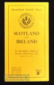1934 Scotland v Ireland Rugby Programme: 16-9 win for the hosts, standard format, staple present and