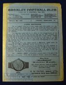 1932/33 Bromley v Redhill Athenian league match programme 25 February, 4 pager, small edge tear,