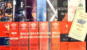 Wales v Scotland ‘Doublers’ Rugby Programmes (16): Immaculate 1961 ‘pirate’ plus spare copies of