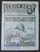 1933/34 West Bromwich Albion v Leeds United reserves Central League match programme 23 September;