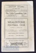 1931/32 Wealdstone v Hampstead football programme Xmas Day Athenian League match. complete but