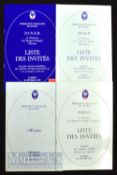 French Rugby Dinner Seating Lists/Menu (4): Lovely clean items from the games v England 1972 & 1976,