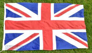 England banner/flag overall size approximately 5’ x 3’ featuring the St George cross; also a UK
