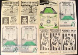 Selection of Newcastle United home football programmes to include 1952/53 Derby County, Rotherham