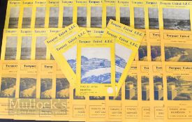 Torquay United home match programmes to include 1956/1957 Ipswich Town, Walsall, Millwall,