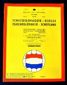 1962 World Cup qualifying match programme in Brussels Scotland v Czechoslovakia 29 November 1961