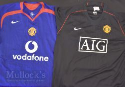 Manchester Utd away match replica shirts, all XL, short sleeves, 2002/03 blue/silver lettering