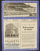 1938/39 Watford v Brentford match programme London Combination 4 February, ex.bound volume, neat