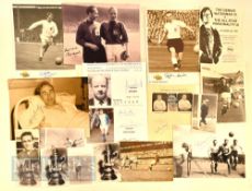 Collection of autographed photos to include 1954 Billy Wright (in hospital Boxing Day 1954 with head