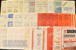Selection of Scunthorpe Utd home match programmes to include 1955/56 Liverpool (FAC) 1956/57 Wrexham