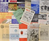 Selection of club match programmes in Europe to include 1958 Spartak Usti v Grimsby Town 1962