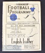 1933/34 Everton v West Bromwich Albion Div. 1 football programme 26 August; doubles with Liverpool