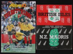 1959/1989 British Lions Rugby Programmes (2): 1959 v NZ Maoris and 1989 v the ANZACS, both G and v