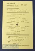 1950/51 Brechin City v Heart of Midlothian football programme single sheet 31 March at Glebe Park.