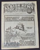 1926/27 West Bromwich Albion v Manchester City reserves Central League match programme 25 September;