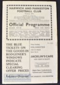 1937/38 Harwich & Parkeston Essex County league football programmes v Crittall Athletic (11